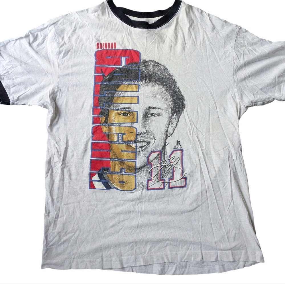 👉10/10$ NHLPA Collection White Graphic Tee with Red and Blue Accents